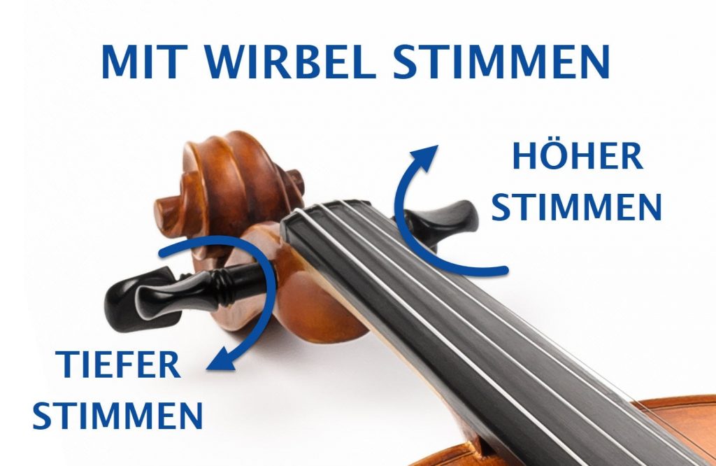 Violine Feinstimmer Saiten Pitch Pipe Putztuch für 4/4 Violine 